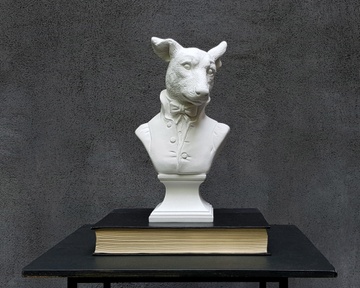 Скульптура з гіпсу «Поважний пес» 16192886538941
