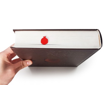 Закладка для книг «Гранат»  BM01_pomegranate_red