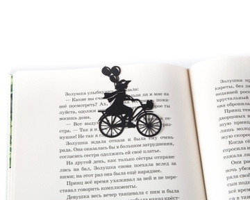 Закладка для книг «Дівчинка на велосипеді з кульками» BM02_girl_bike