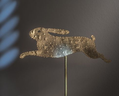Фігурка металева декоративна «Заєць що біжить» 1619128975430