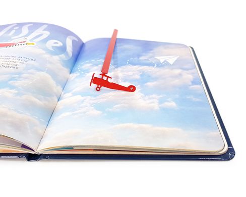 Закладка для книг «Биплан» BM01_biplane_red