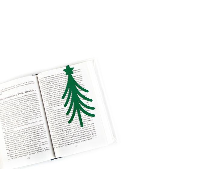 Металева закладка для книг «Ялинка» ручної роботи