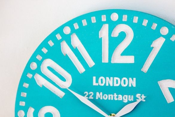 Настінний годинник «Лондон» (колір бірюза) 1619335315526