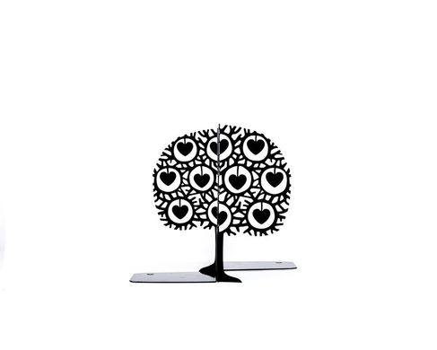 Упоры для книг «Влюбленное дерево» (чёрные) 1619365855302