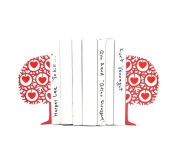 Упоры для книг «Влюбленное дерево» (красные) 1619362480198