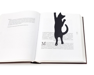 Закладка для книг «Кот достает книгу с полки» 1619442466886