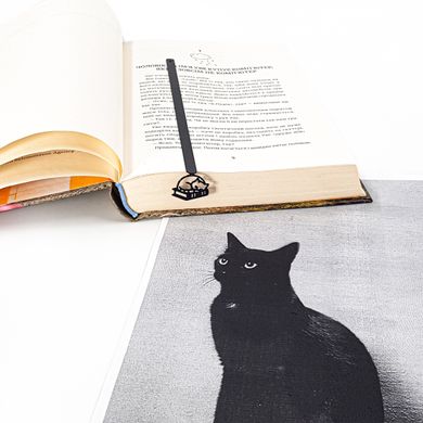 Закладка для книг «Кішка на книгах» 1619063439430