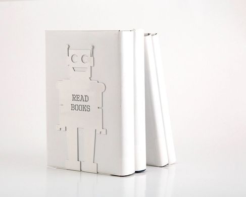 Держатель для книг «Читающий робот» (белый цвет) 1619368443974