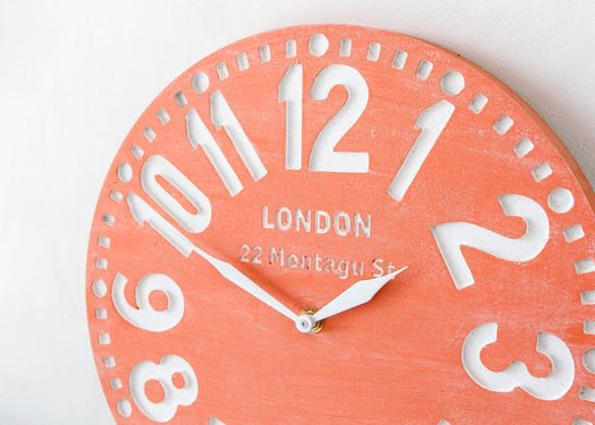 Настінний годинник «Лондон» (коралові). 1619322994758
