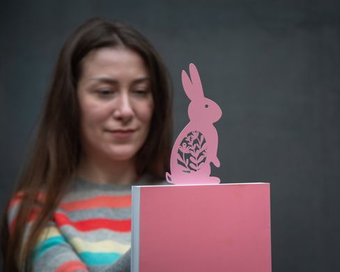 Закладка для книг «Щасливий заєць» (рожевий колір) 2050092728390