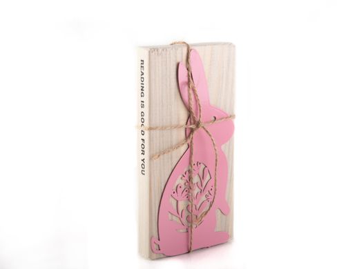 Закладка для книг «Счастливый заяц» (розовый цвет) 2050092728390