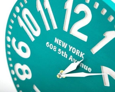Настінний годинник «Нью-Йорк» (бірюза). 1619322241094