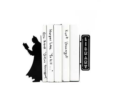 Упоры для книг металлические «Читающий Бэтмен» 1619347767366