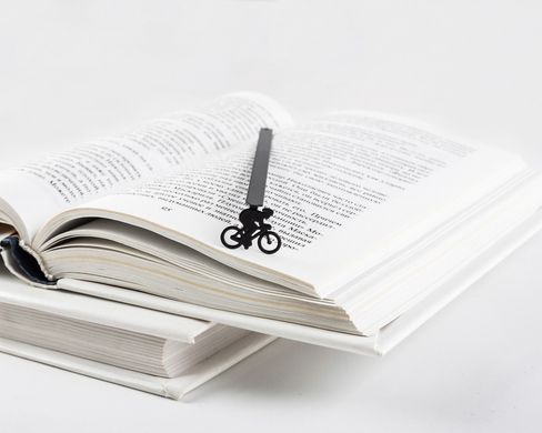 Закладка для книг «Велогонщик» (чёрный) 1619016712263