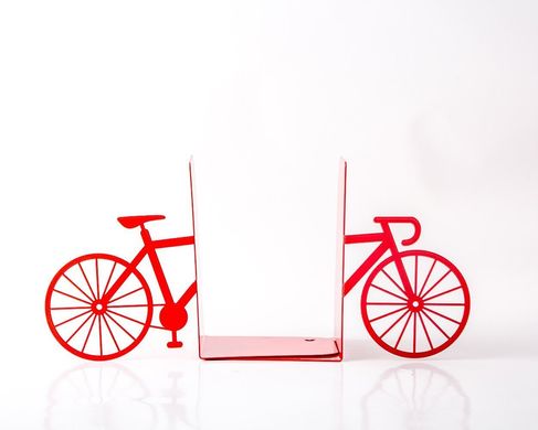 Книжные держатели металлические «Велосипед» (красный) 1619344654406