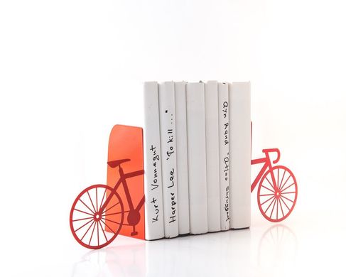 Книжкові держателі металеві «Велосипед» (червоний) 1619344654406