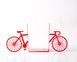 Книжкові держателі металеві «Велосипед» (червоний), фото – 4