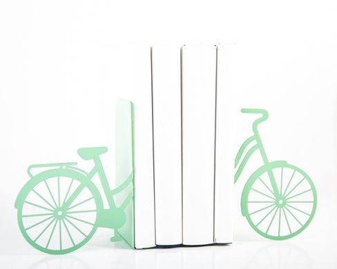 Книжные держатели металлические «Велосипед» (мятный цвет) 1619344195654