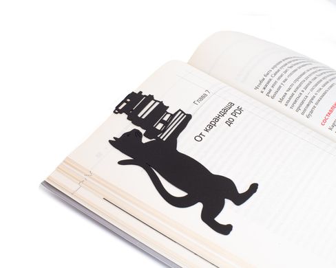 Закладка для книг «Кішка зі стопкою книг» 161915640225