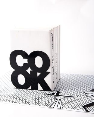 Упор для книг «Cook» (чёрный) 1619071107142