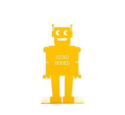 Держатель для книг «Читающий робот» (жёлтый) 1619113541702