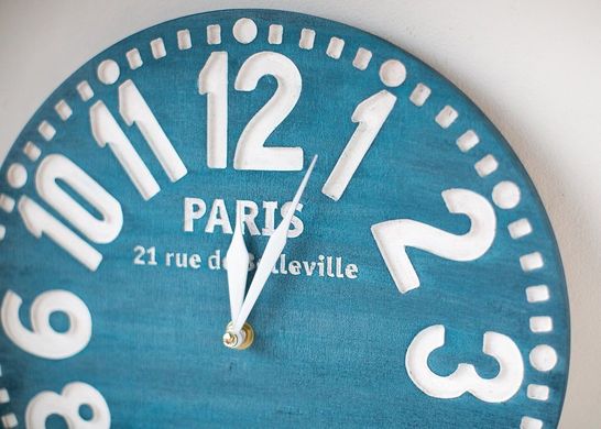 Годинники «Париж» (антично-синій). 1619333873734