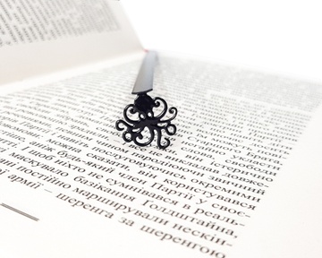 Закладка для книг «Восьминіг» BM01_octopus_blk