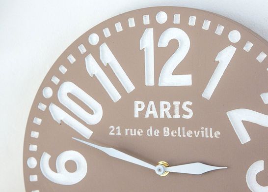 Годинники «Париж» (пастельно-коричневі). 1619332104262