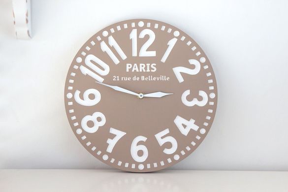 Часы «Париж» (пастельно-коричневые) 1619332104262