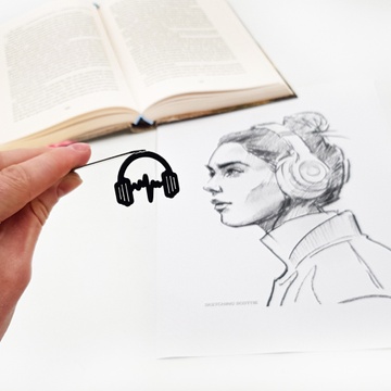 Закладка для книг «Навушники» BM01_music_headphones